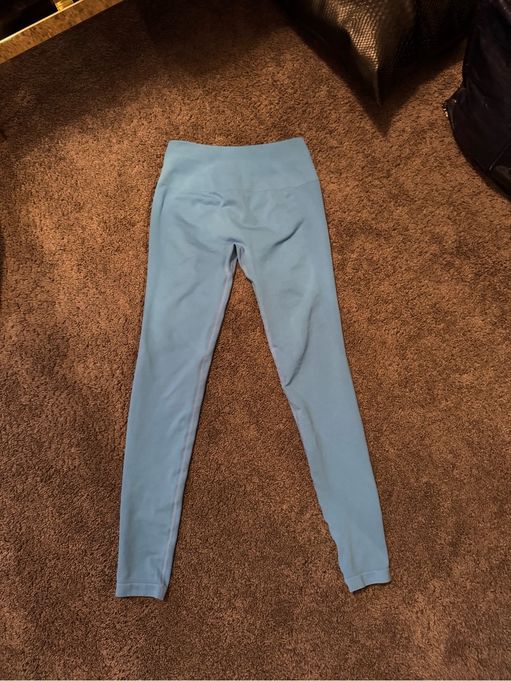 High-Waist Light Blue Women's Performance Leggings